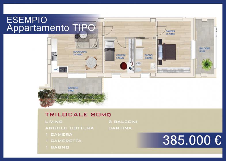 TRILOCALE 80 MQ - € 358.000